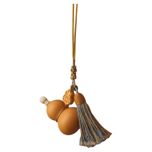 天然短款小葫芦挂件大门对门卧室玄关檀香木福字平安古典葫芦挂饰