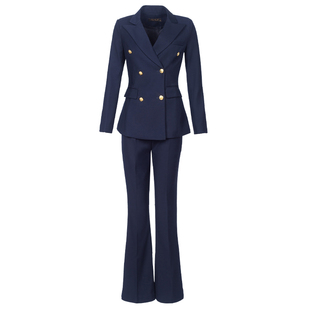 职业装女气质西装套装春夏酒店商务西服时尚双排扣正装上班工作服