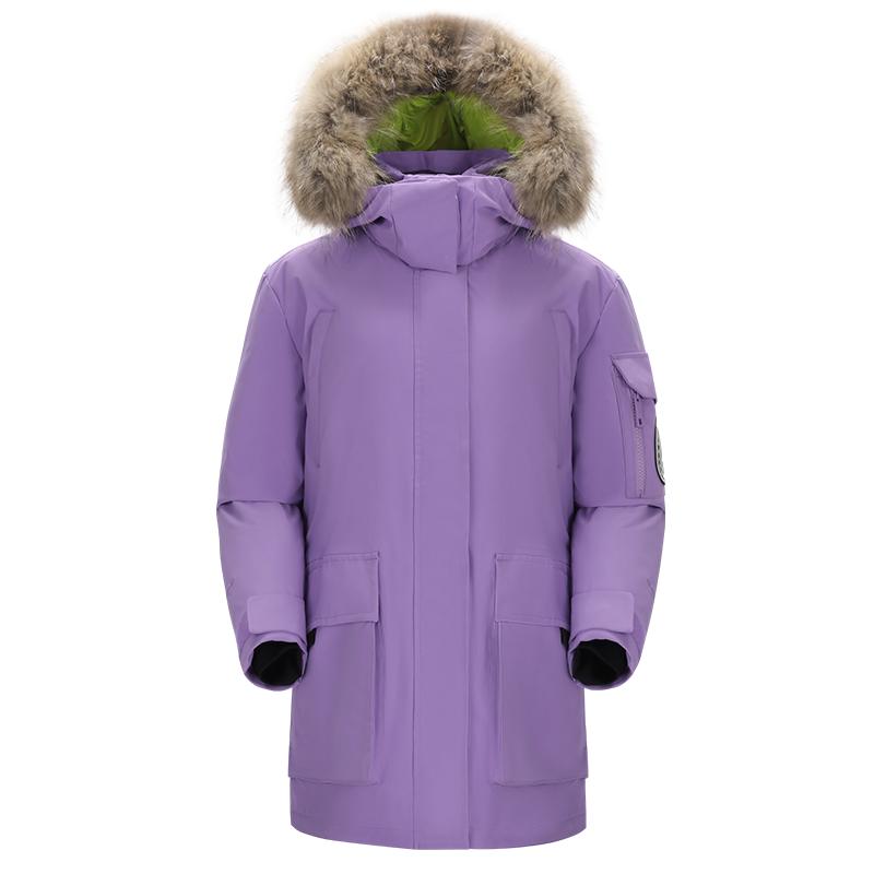 骆驼貉子毛领羽绒服035