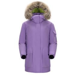 骆驼貉子毛领羽绒服035