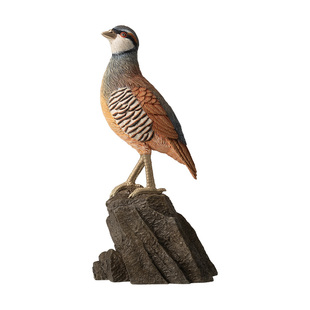 铜师傅《铜师傅百鸟集》之石鸡 客厅桌面铜鸟摆件 家居装饰工艺品