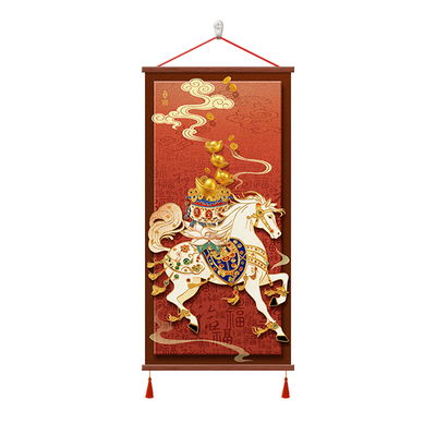 马上有钱玄关装饰画办公室壁画