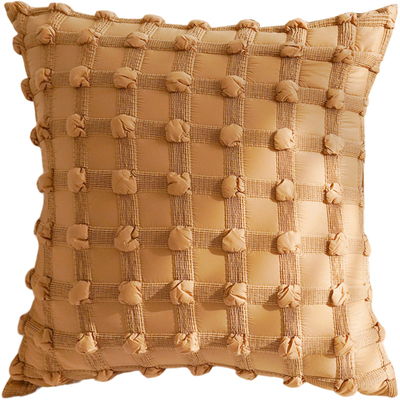 美拉德棕色奶油风抱枕套复古高级