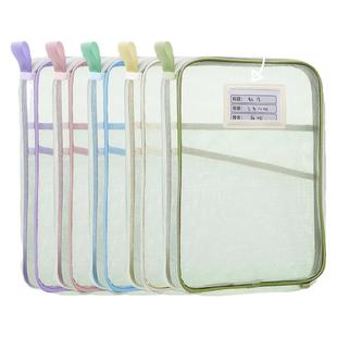 三年二班 大开口L型学科分类袋网纱文件袋小学生拎书科目袋拉链式考试专用试卷收纳袋初中生透明补习作业袋k