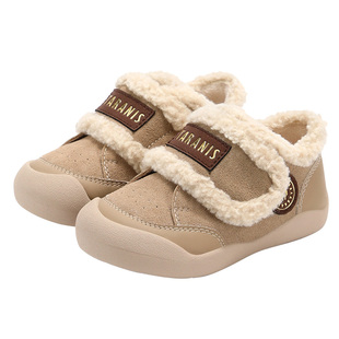 泰兰尼斯学步鞋冬款加绒加厚大棉男女宝宝复古保暖学步棉鞋小童鞋