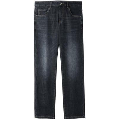 海澜之家加绒加厚微弹中腰牛仔裤