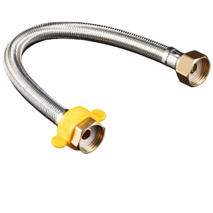 304不锈钢金属编织管加厚铜头冷热进水软管马桶热水器连接管4分管