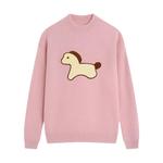 百家好绵羊毛小马毛衣女士秋冬季2025新款显瘦针织衫宽松圆领上衣