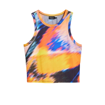 Desigual【Lacroix联名】抽象彩色印花拼接女士背心