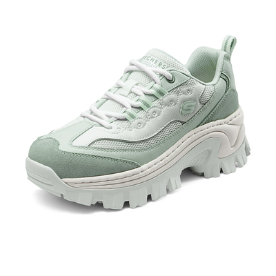 斯凯奇奶油蜜糕鞋秋冬女厚底增高鞋小个子老爹鞋休闲运动鞋熊猫鞋