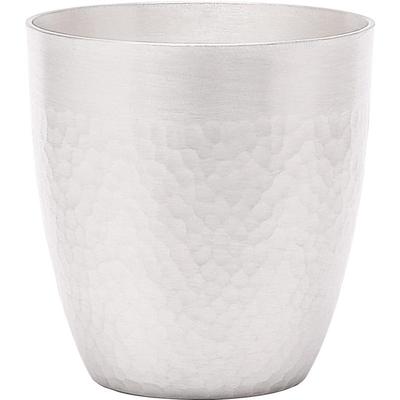 纯银999手工锤纹两银白酒杯