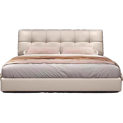 左已现代简约网红床欧式双人泡芙主卧大床储物卧室成套家具