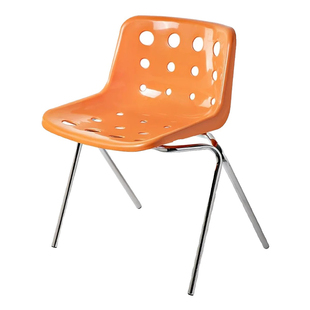 奶酪椅子家用靠背餐椅艺术感个性奶油风中古小凳子网红化妆椅卧室