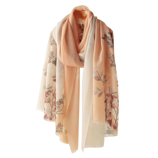 羊毛围巾女款2025新款冬高级感薄款纯羊绒丝巾披肩女士高档送妈妈