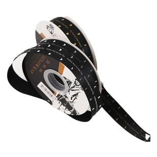 新款花衣裳丝带纱带鲜花蛋糕心月金图案包装缎带花艺花店包花丝带