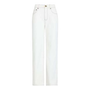 COLIN WANG-纯白绅士[LP]御用天然棉籽纱磨毛直筒牛仔裤张若愚