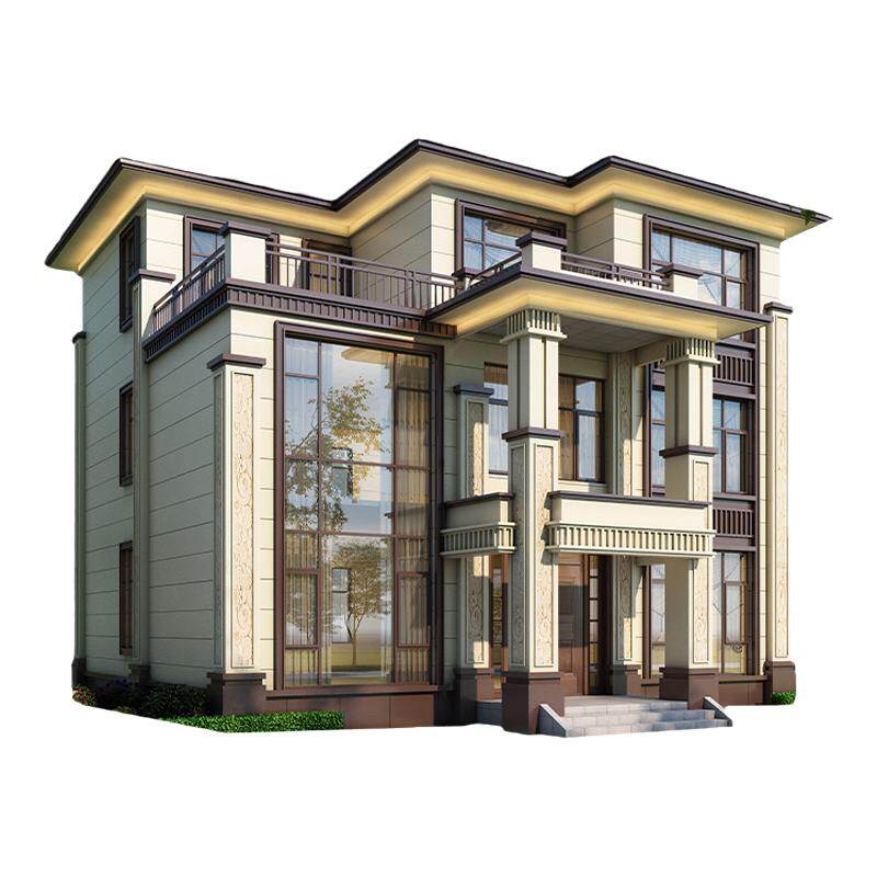 农村自建房设计图别墅设计图定制服务三层庭院双拼户型施工效果图