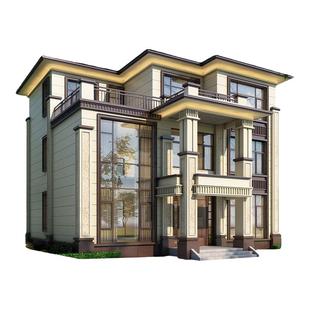 农村自建房设计图别墅设计图定制服务三层庭院双拼户型施工效果图