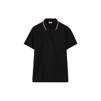 格纹装饰棉质Polo衫BURBERRY