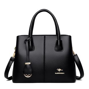 真皮中年妈妈包2026新款潮时尚百搭单肩斜挎包女士牛皮手提包大包