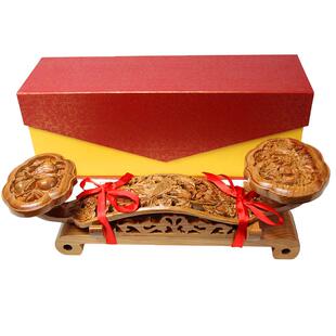 泰山福缘阁桃木如意摆件 乔迁贺喜商务礼品客厅木雕家居饰品