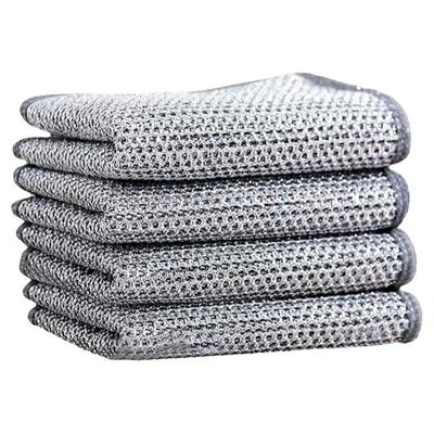 刷锅金属丝速干除垢灶台网格抹布