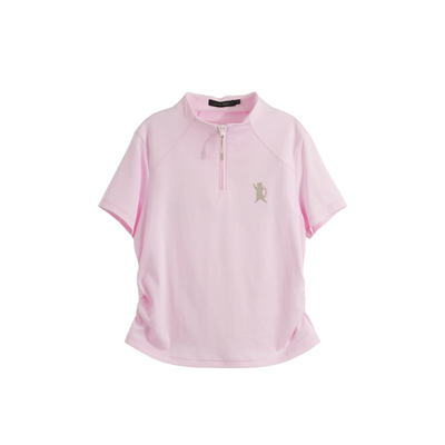 【新品上新】本依凡春款100棉短袖T恤半高领套头收腰上衣女0502