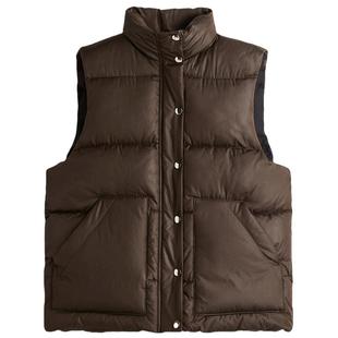 HM女装棉服背心冬季立领内搭保暖冬装无袖棉背心1297448