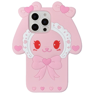 乐乐心愿屋 日版粉色小兔适用iPhone17promax手机壳苹果1543蝴蝶结16pro软硅胶防摔melody白色软萌甜美少女心