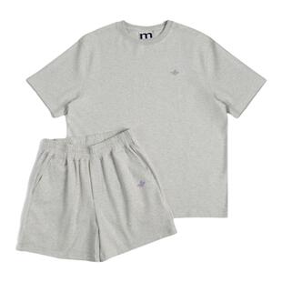 ok center do nothing club 经典花灰紫标TEE 软糯质地棉宽松休闲