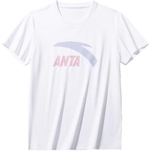 安踏多彩T丨休闲正肩短袖女夏季百搭时尚半袖简约短T微宽运动上衣