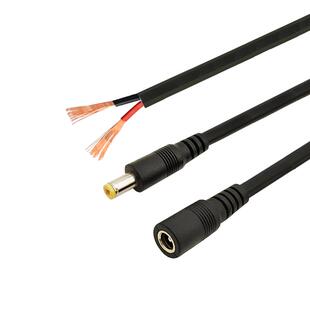加粗纯铜DC头电源线12V10A电源24V公头母头连接线DC接头5.5-2.1mm
