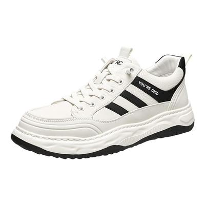 YRC男士透气休闲鞋冬季新款平底简约舒适软底ins拼色小白鞋