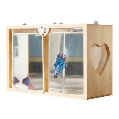 双格斗鱼缸桌面创意懒人专利产品