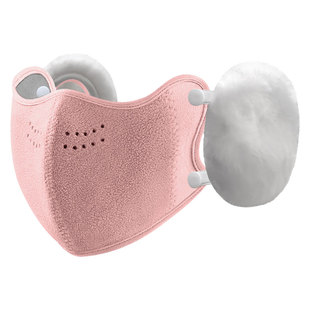 保暖耳罩口罩女冬季2025防风防寒加绒护耳二合一面罩男可拆卸耳套