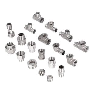 不锈钢接头内外丝直接4分6分对丝三通弯头堵头活接补芯水暖管配件