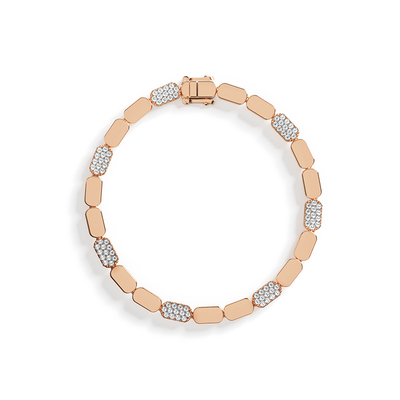 APM精致玫瑰金色手链个性设计