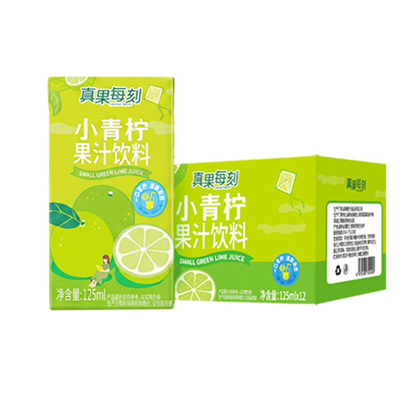 真果每刻小青柠0脂无添加柠檬汁柠檬水果汁饮料酸爽解腻果汁饮料