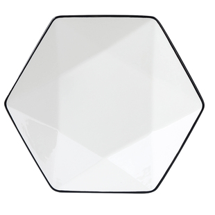 六角盘子菜盘家用 2025新款釉下彩碟子蒸盘简约风装菜盘子餐盘