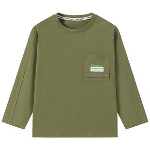 小象汉姆童装男童长袖T恤纯棉儿童打底衫2026春装新款男孩上衣A类