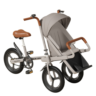 亲子儿童三轮车带娃车