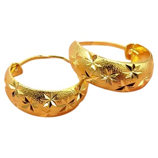 正品越南沙金耳环女久不掉色999送老婆仿真黄金首饰送妈妈