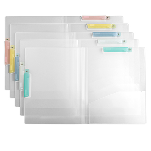 A3A4双拉杆试卷夹整理夹收纳袋小学生专用旋转文件夹透明插页资料夹初中生专用大容量分类卷子抽杆夹文件袋