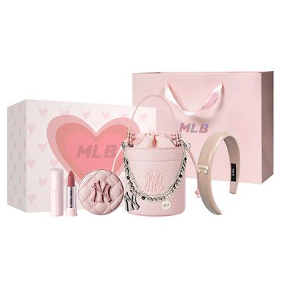 【年货节送包链】MLB情人节限定礼盒老花水桶包遮瑕气垫口红送礼