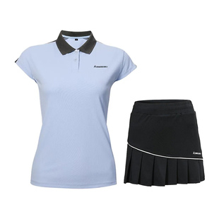 kawasaki/川崎夏季新款专业羽毛球服运动polo衫休闲小飞袖T恤2041