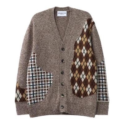 NOMARHYTHM TEXTILE Argyle & Check Mix Cardigan 针织衫 HBX