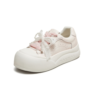 TATA他她女鞋2025冬时尚休闲鞋厚底白色板鞋新款圆头厚底CP304CM5