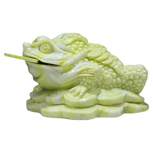 涵韵珠宝蓝田玉摆件招财金蟾天然玉石玉雕摆设店铺开业家居贺礼