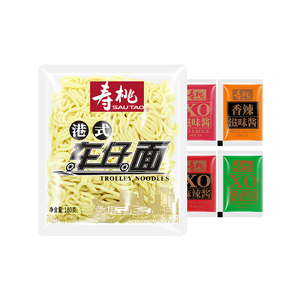 寿桃牌港式车仔面XO滋味酱速食711车仔非油炸速食拌面方便面整箱