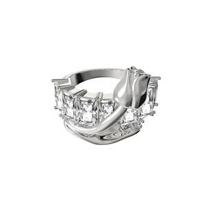 BOONEE郁金香锆石戒指女轻奢小众设计高级感指环装饰食指戒